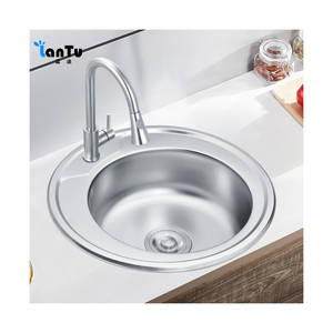 <span class=keywords><strong>Vente</strong></span> directe d'usine d'éviers <span class=keywords><strong>de</strong></span> cuisine ronds en acier inoxydable <span class=keywords><strong>de</strong></span> haute qualité et à bas prix, adaptés aux cuisines d'appartements - Product Image 1