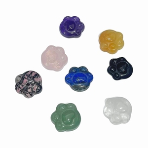 High Quality Crystal Mixed Materials Cat Paw Carvings for Decoration - Product Image 2