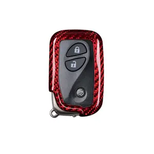 Capas chaves para lexus fibra de carbono, acessórios interiores para chave de carro estilização moderna interior