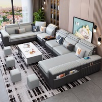 Modernes Luxus 7-Sitzer Sofa-Set Getuftetes Eck-Modulsofa U-förmig für Wohnzimmer Zeitgenössisches 7-Sitzer Modulsofa Wohnzimmersofa