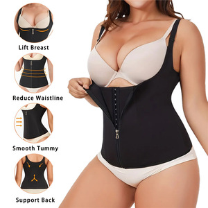 Débardeur gainant respirant avec fermeture éclair pour femme, gaine amincissante post-partum pour l'entraînement et la gym - Product Image 2