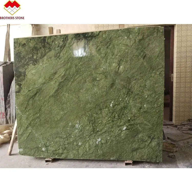 Dandong ming slab mármore verde atacado maçã pedra de jade de mármore verde