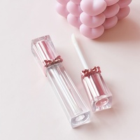 Tubes de brillant à lèvres de luxe en cristal, forme de gemme facetée, conteneur vide avec capuchon doré et applicateur pinceau