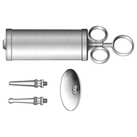 Seringue auriculaire Pomeroy 75 cc en acier inoxydable pour examen ORL professionnel, soins des oreilles, chirurgie ORL