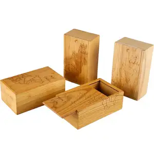 공장 사용자 정의 천연 나무 색상 오크 간단한 향수 나무 선물 상자 럭셔리
