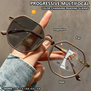<span class=keywords><strong>Lunettes</strong></span> <span class=keywords><strong>de</strong></span> lecture <span class=keywords><strong>progressives</strong></span> multifocales <span class=keywords><strong>de</strong></span> haute qualité, style tendance, photochromiques, anti-lumière bleue, ultra-légères pour hommes et femmes - Product Image 2