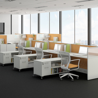Bureau modulaire moderne poste de travail mobilier commercial table ensemble de bureau dans un style de cabine élégant pour bureau à domicile ou à l'hôpital