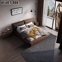 Modernes Kingsize-Leder bett Bequeme und luxuriöse Schlafzimmer möbel mit Stauraum Neues Design Weiches Schönheits bett für zu Hause