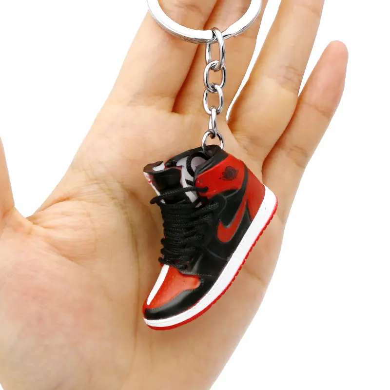 3D Print simulation Sneaker keychain Attractive Cool Basketball Shoe Key chains Bag Jewelry