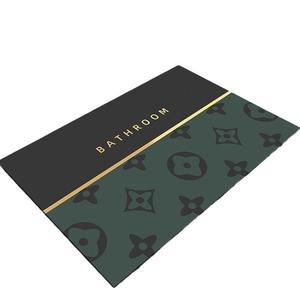 Tapis de bain en terre de diatomées, motif damier, rectangulaire, antidérapant, séchage rapide, pour salle de bain, toilettes, entrée, usage domestique - Product Image 5