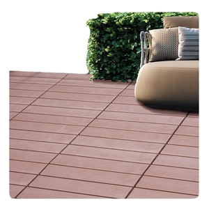 Sol de patio extérieur Carrelages de terrasse de jardin Carrelages de terrasse en bois composite à emboîtement Carrelage de terrasse - Product Image 3