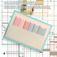Wanfu Meilleures ventes : Index adhésifs blancs dégradés mignons, marque-pages, notes autocollantes et blocs-notes adhésifs