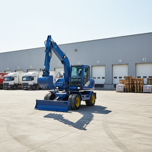 Máy đào bánh xe gắn gầu, máy đào mini, máy móc di chuyển đất bánh xe, máy xúc bánh xe đạt chứng nhận CE - Product Image 6