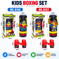 Ensemble de jeu de boxe pour enfants avec sac de frappe pour le sport récréatif, l'initiation à la boxe et la pratique pour débutants