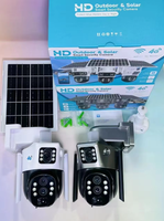 Caméra de surveillance solaire extérieure V380 à double objectif 6MP, carte SIM 4G, zoom optique 10x, système de sécurité PTZ, détection de mouvement IP, caméra solaire