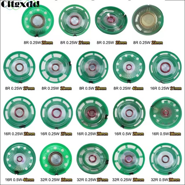 Ultra-thin speaker Doorbell horn Toy-car horn 8/16/32 ohms 0.5W 0.25W 8R 16R 32R speaker 20 21 23 27 29 mm Diameter