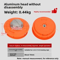 Tête de coupe universelle pour tondeuse à gazon, accessoires de désherbage, sans démontage, avec déclenchement automatique du fil, fil d'acier et corde en nylon
