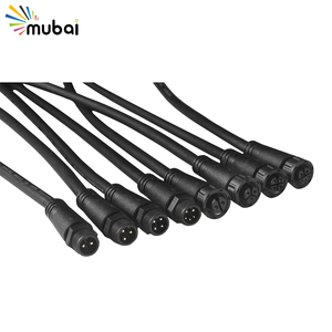 Tùy chỉnh IP67 IP68 18AWG 20AWG 16awg M12 không thấm nước cáp điện tuyến tính tường máy giặt ánh sáng 2 3 4 5 pin điện kết nối - Product Image 2