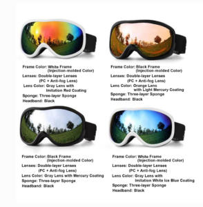 משקפי סקי בהתאמה אישית, שכבה כפולה, נגד אדים, ניתנים להתאמה למשקפי ראייה, ספורט חיצוני, משקפי סקי, הגנה UV 400 - Product Image 3