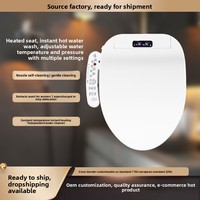 Couvercle de toilette intelligent à chauffage instantané, lavage et séchage, en acier inoxydable, autonettoyant, désodorisation automatique, toilette sur pied
