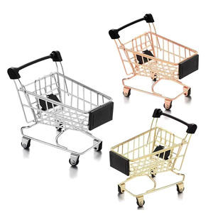 맞춤형 도매 관강 작은 미니 쇼핑 카트 슈퍼마켓 손수레 쇼핑 어린이 금속 쇼핑 카트 장난감 - Product Image 5