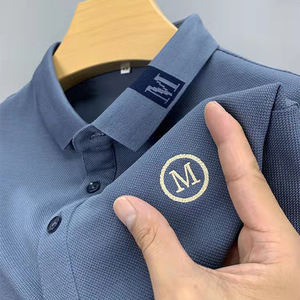 เสื้อโปโลผู้ชายผ้าฝ้าย Pima สุดหรูเสื้อโปโลลายทางกีฬาพิมพ์ซับลิเมชันแนวยุทธวิธีสำหรับผู้ชาย - Product Image 5