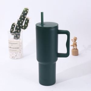 <b>40oz</b> H4.0 <b>Handle</b> Car Travel <b>Tumbler</b> Vacuum Mug Lid Straw Non-Slip Base OEM ODM Custom Color - Product Image 5