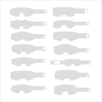 Lames de protection pour lunettes de motocross, personnalisées en usine, conformes aux normes de la marque, laminées et détachables