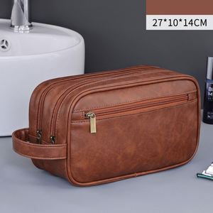 IStapromo Gifts Trousse de toilette imperméable portable pour homme, trousse de toilette en cuir pour rasage, trousse de toilette personnalisée avec logo, trousse de toilette Dopp - Product Image 2
