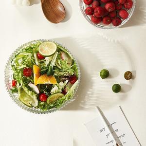 Bol à salade en verre transparent de grande taille pour la cuisine et les restaurants, 1800 ml/2800 ml/3800 ml/4800 ml, bol rond pour dessert, bols à mélanger pour fruits - Product Image 5