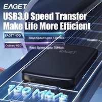 قرص صلب خارجي EAGET بسعات 320/500 جيجابايت/1 تيرابايت، سرعة تصل إلى 5 جيجابت في الثانية، من نوع Micro-B إلى USB3.0، لأجهزة الكمبيوتر المحمولة، بيع بالجملة