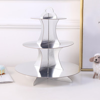 Support à gâteau jetable écologique et non toxique à trois couches en dentelle, résistant au four, pour table de desserts - Vente en gros