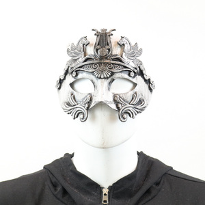 Máscara de Meio Rosto Temática da Mitologia Grega Pintada à Mão para Bailes de Máscaras Eventos de Halloween Temáticos Históricos Festa Formal - Product Image 4