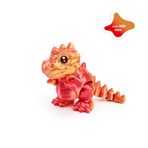 Figura de Dragón Bebé Adorable, Impresa en 3D con PLA, Degradado Azul/Verde, Dinosaurio Flexible con Articulaciones, Juguete Duradero, Decoración de Escritorio, Regalo para Navidad - Product Image 4