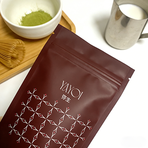 Pochette zippée personnalisée pour poudre <span class=keywords><strong>de</strong></span> thé vert matcha <span class=keywords><strong>de</strong></span> qualité cérémonielle, sachet Mylar à haute barrière, format stand-up, MOQ 100 pièces - Product Image 1
