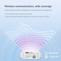 Contrôleur LED SPI intelligent adressable RGBIC pour bande LED, avec variateur d'intensité, application BT Mesh, télécommande RF 2.4G et synchronisation de groupe, compatible 5V 12V 24V