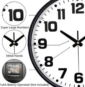 <span class=keywords><strong>Orologio</strong></span> <span class=keywords><strong>da</strong></span> Parete Analogico Moderno Silenzioso Senza Ticchettio in Vetro Temperato con Design Still Life, Numeri Grandi Facili <span class=keywords><strong>da</strong></span> Leggere per Pasqua e Ritorno a Scuola - Product Image 5
