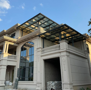 Véranda commerciale <span class=keywords><strong>solarium</strong></span> extérieur en aluminium véranda jardin d'hiver véranda debout libre 4 saisons Triangle en verre trempé - Product Image 4