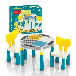 Studio multifunzione in plastica per bambini che gioca a blocchi di costruzione Set da tavolo compatibile