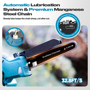 ET-C1008 8 inch điện Chainsaw Tùy chỉnh công cụ làm vườn gỗ mini không dây cầm tay Chainsaw Battery Powered Chainsaw - Product Image 4