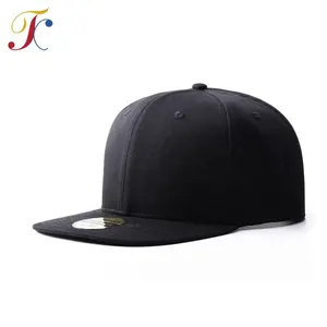 高品质简单的 6 面板 Snapback 帽子，100% 棉平边空白 Snapback 帽子