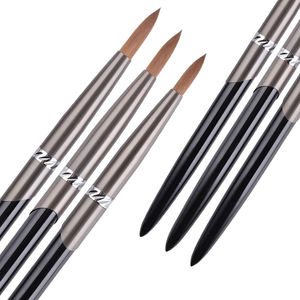 Pinceau à ongles en acrylique Kolinsky avec manche en métal, poils de style Kolinsky pur, pinceau pour poudre acrylique pour ongles professionnels - Product Image 4