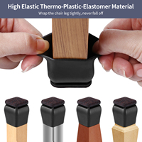 Grand pied universel transparent chaise jambe silicone sol meubles protège-jambes Silicone meubles pieds
