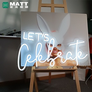 Matt Dropshipping usine sortie lumière personnalisée <span class=keywords><strong>LED</strong></span> enseigne lumineuse LET'S Celebrate - Product Image 1