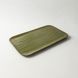 2024 Logo personnalisé couleur à la mode grand <span class=keywords><strong>plateau</strong></span> <span class=keywords><strong>de</strong></span> service assiettes <span class=keywords><strong>de</strong></span> fruits <span class=keywords><strong>de</strong></span> <span class=keywords><strong>mer</strong></span> pour Restaurant vaisselle vert Texture <span class=keywords><strong>plateau</strong></span> en céramique - Product Image 3