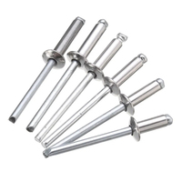 Rivets à tête bombée à extrémité ouverte 2.4mm 3mm 3.2mm 4mm 4.8mm 5mm 6mm 6.4mm, mandrin en aluminium, finition brillante, classe 4.8 6.8, norme ISO