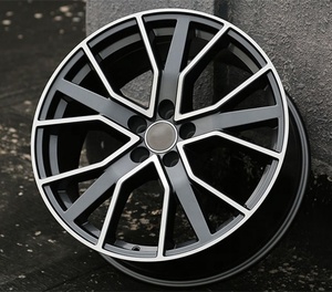 Roues de voiture en alliage d'aluminium YQ 19 20 21 22 pouces noir brillant 5 trous PCD 112 Sport jantes à rayons multiples pour <span class=keywords><strong>Audi</strong></span> RS6 RS8 RS7 A4 A5 A6 A8 - Product Image 6