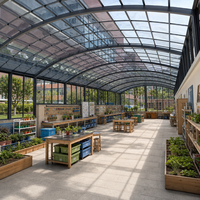 Structure d'ombrage scolaire en aluminium, auvent de terrain de jeux, toit arqué |   Abri extérieur pour l'enseignement en classe pour les écoles maternelles et primaires