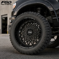 Jantes FGD Deep Lip Deep Dish Design en aluminium forgé noir 22x12 24x14 26x16 6x139.7 8x170 pour Silverado GMC Sierra 3500HD