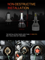 H4 Luces Led Para Autos T5S 76w Dc12v 24v 8000lm FARO LED accessoires de voiture universels IP65 lumière LED automobile universel petit